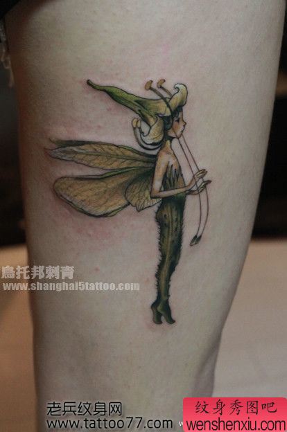 女孩子喜欢的精灵纹身图案