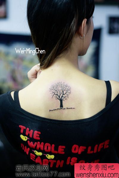 女生喜欢的图腾树纹身图案