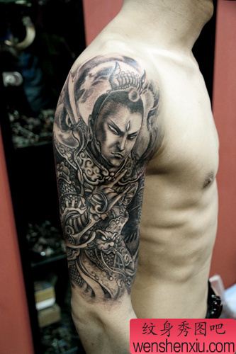 手臂二郎真君杨戬纹身图案