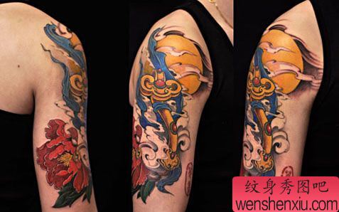 手臂好看的如意纹身图案