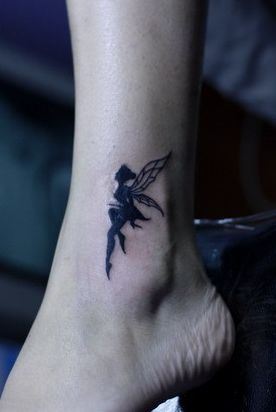 女孩子脚踝图腾精灵纹身图案