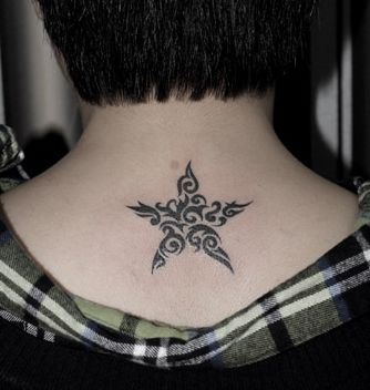 流行时尚的图腾五角星纹身图案