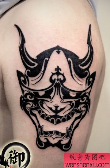 大臂图腾般若纹身图案