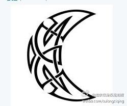 小清新-图腾月亮纹身图案
