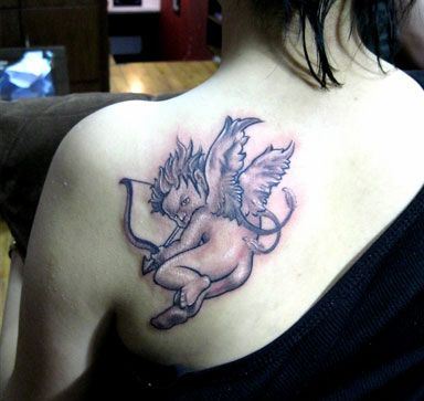 可爱的小天使丘比特纹身图案