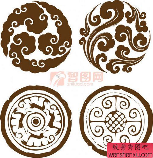 好看的图腾浮云纹身手稿