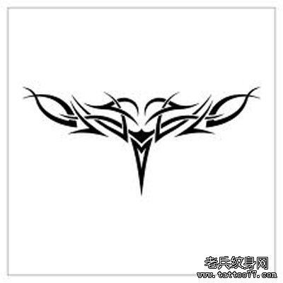 一幅图腾腰花纹身手稿