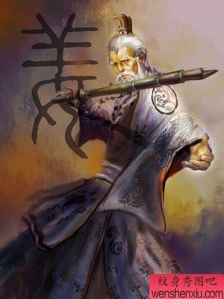 纹身秀图吧介绍一组姜子牙纹身图案手稿