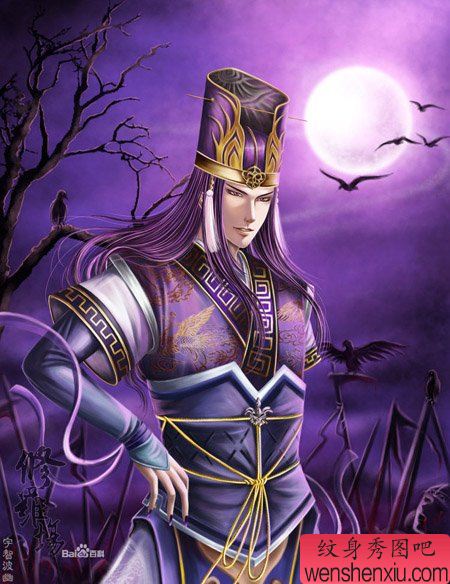 纹身秀图吧带来一组很好的三国人物司马懿纹身图案手稿