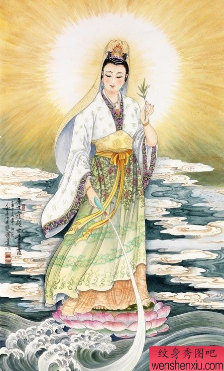 推荐一组很好的观世音菩萨纹身图案