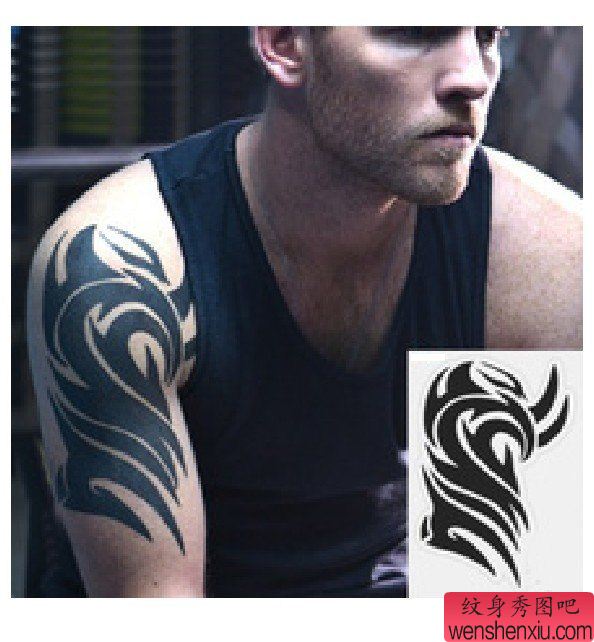 阿凡达萨姆沃辛顿上臂披肩胸腹部大图防水纹身贴纸