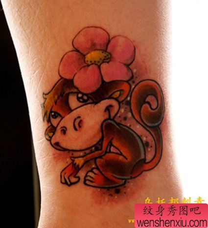 脚部个性可爱米老鼠纹身图案