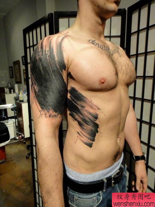 胳膊之特别风格疾风图腾纹身图案