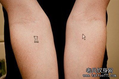 小清新手部创意符号文身作品