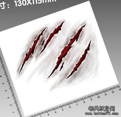 纹身秀图吧分享一幅欧美撕皮纹身手稿图