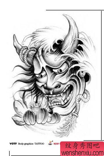 纹身秀图吧分享一幅般若莲花纹身图案