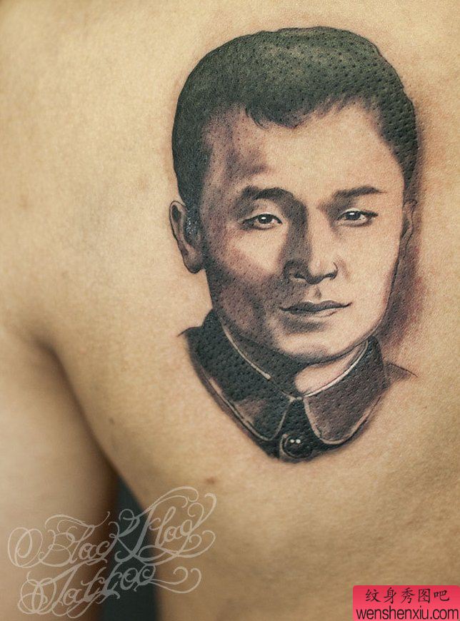 纹身秀图吧推荐一幅肖像纹身图案