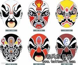 一组面具纹身图案由纹身秀图吧分享