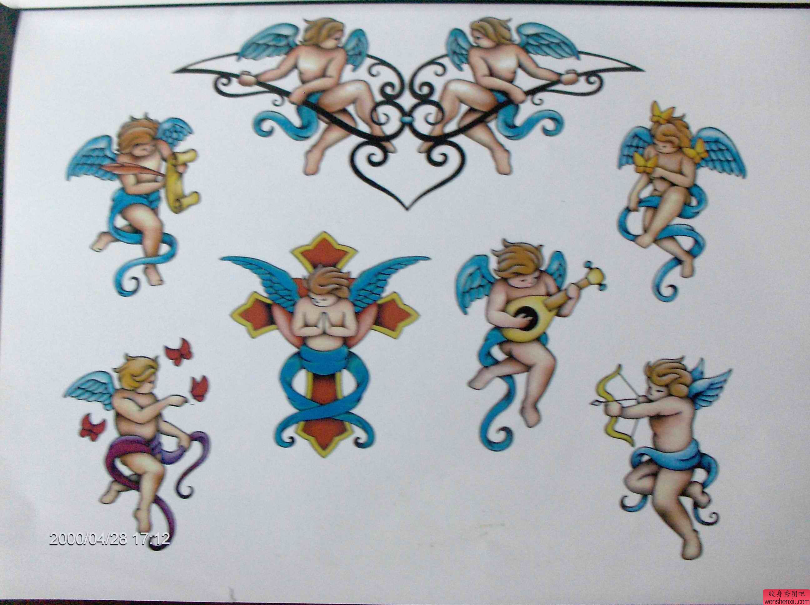 纹身秀图吧分享一组天使纹身图案