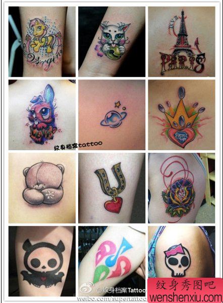 纹身秀图吧推荐一组卡通纹身图案