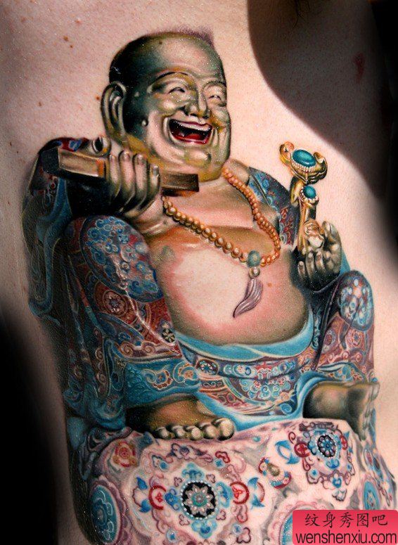 一幅佛纹身图案