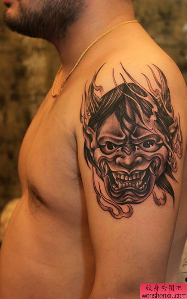 纹身秀图吧推荐一幅手臂般若纹身图案