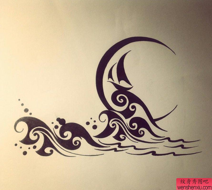 一幅图腾纹身手稿图案