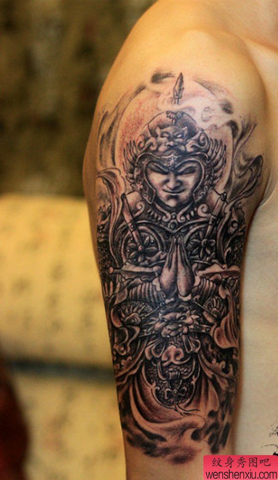 手臂韦陀刺青图案