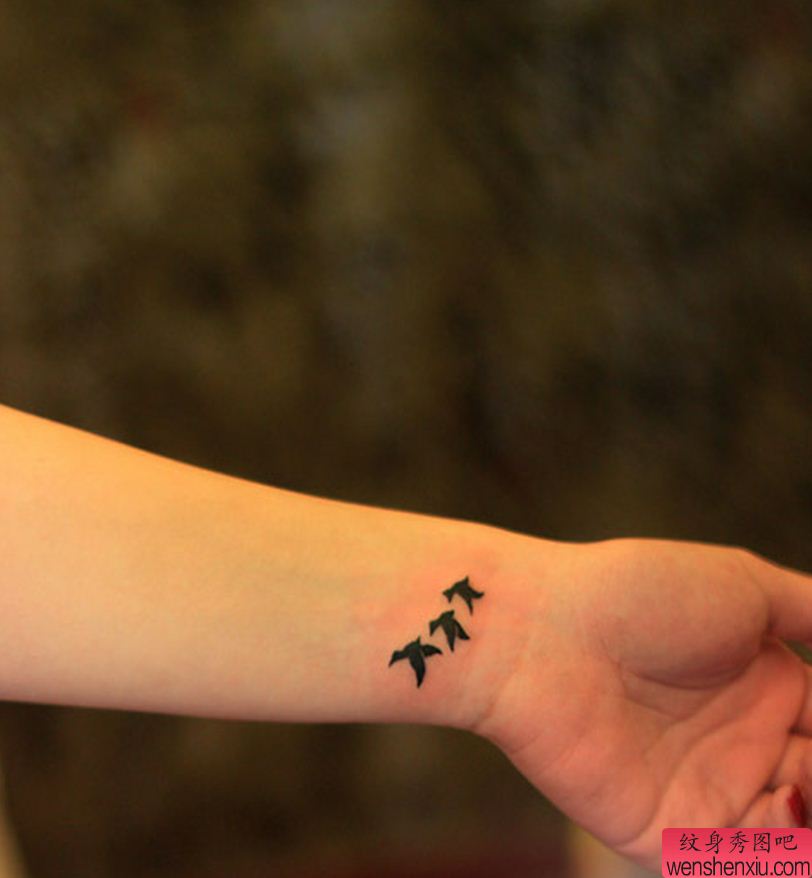 一幅适合女人刺青的鸽子刺青图案