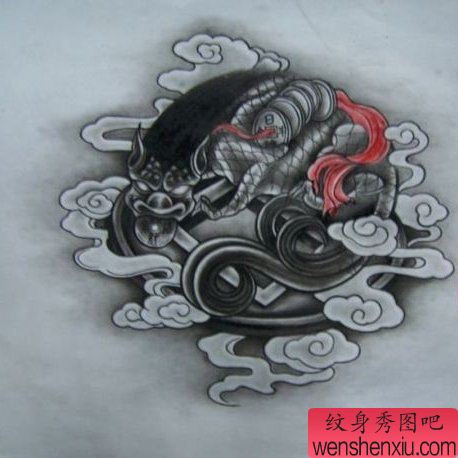 一幅很酷的纹身手稿图案