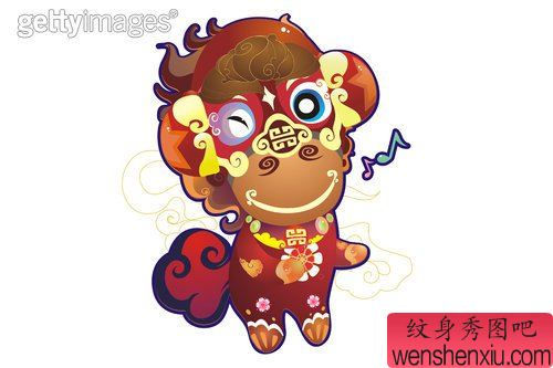 纹身秀图吧推荐一幅流行马刺青图案