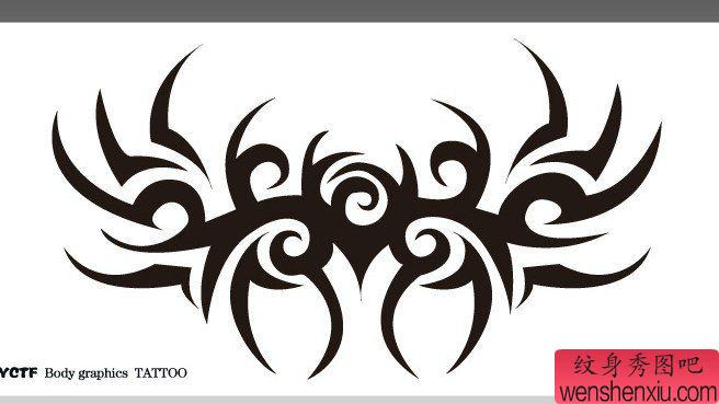 图腾腰花刺青图案