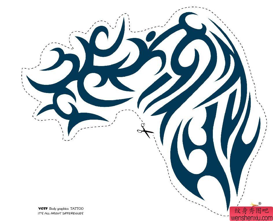 纹身秀图吧披肩图腾纹身图案