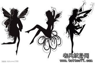 纹身秀图吧推荐一幅精灵天使纹身图案