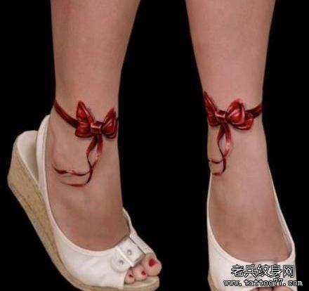 纹身秀图吧推荐一幅蝴蝶结刺青图案