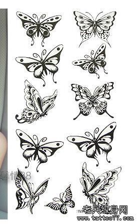 纹身秀图吧分享一幅蝴蝶刺青图案
