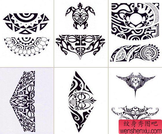 一组个性图腾刺青图案