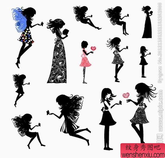 纹身秀图吧推荐一组天使刺青手稿图案