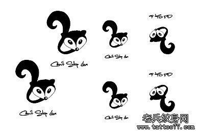 手指图腾狐狸刺青图案