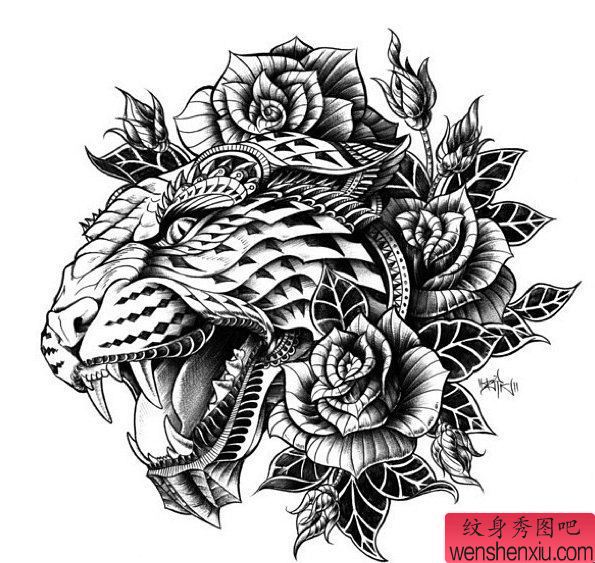 一幅刺青手稿图案