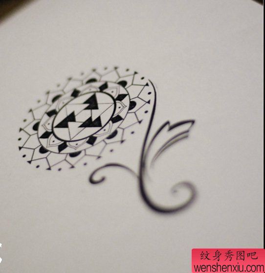 梵花向日葵刺青图案