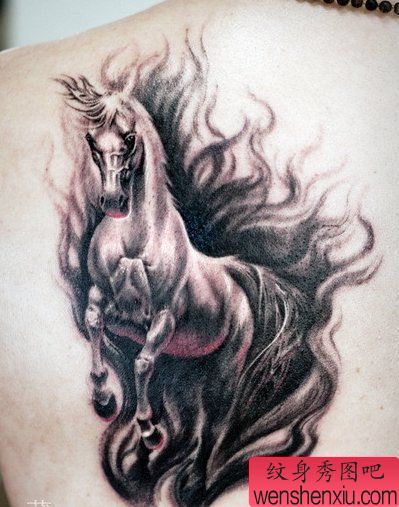 一幅背部马刺青图案
