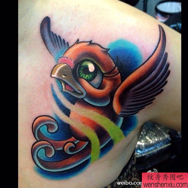 纹身秀图吧推荐一幅肩背纹身图案