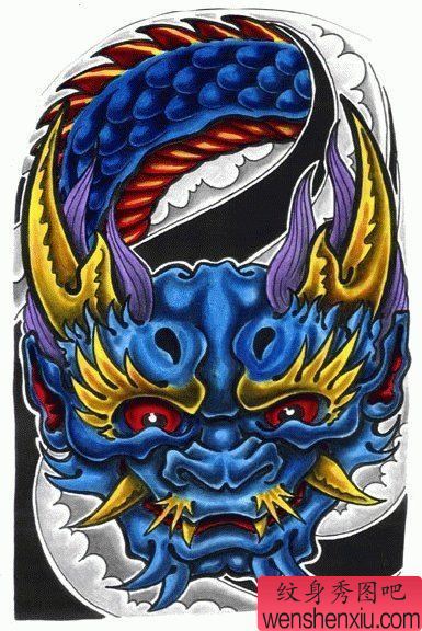 一幅龙纹身图案