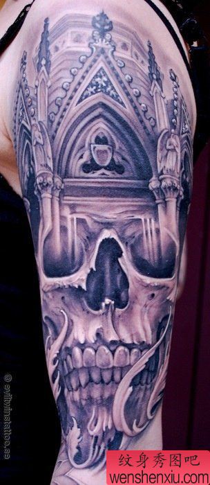大臂死神纹身图案