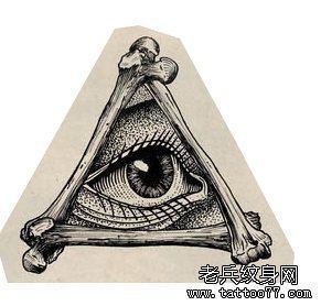 一幅上帝之眼纹身手稿图案