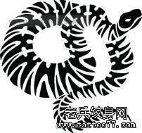 纹身秀图吧推荐一幅图腾蛇纹身手稿图案