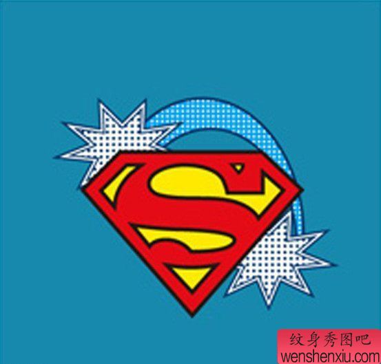 纹身秀图吧推荐一幅超人纹身手稿图案