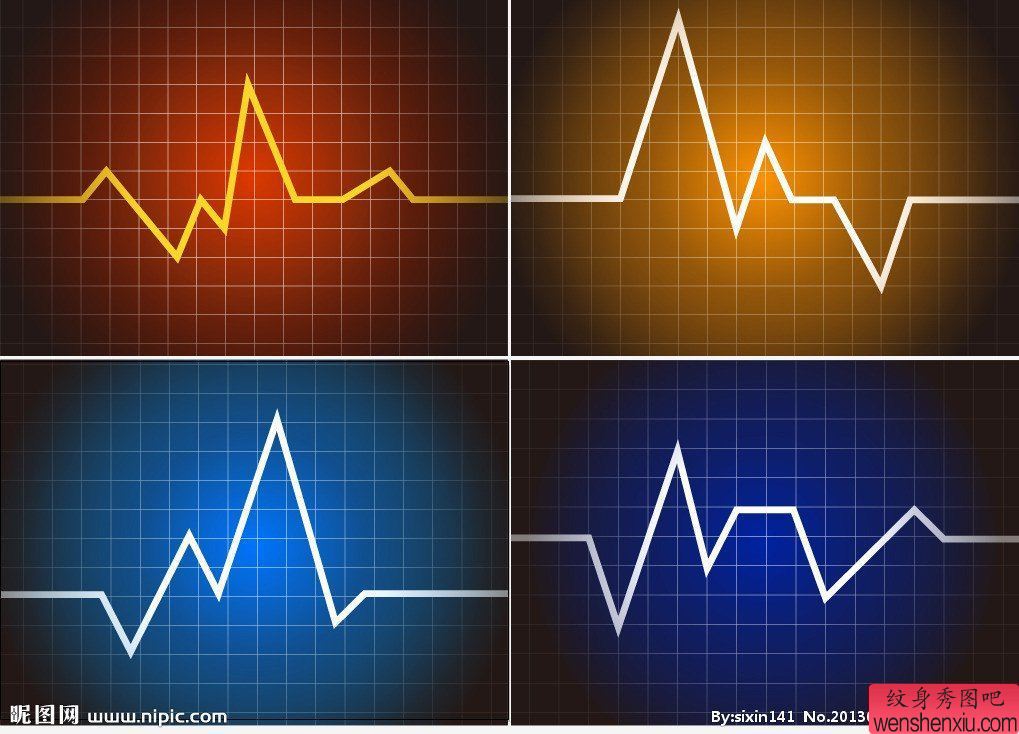 心电图纹身图案