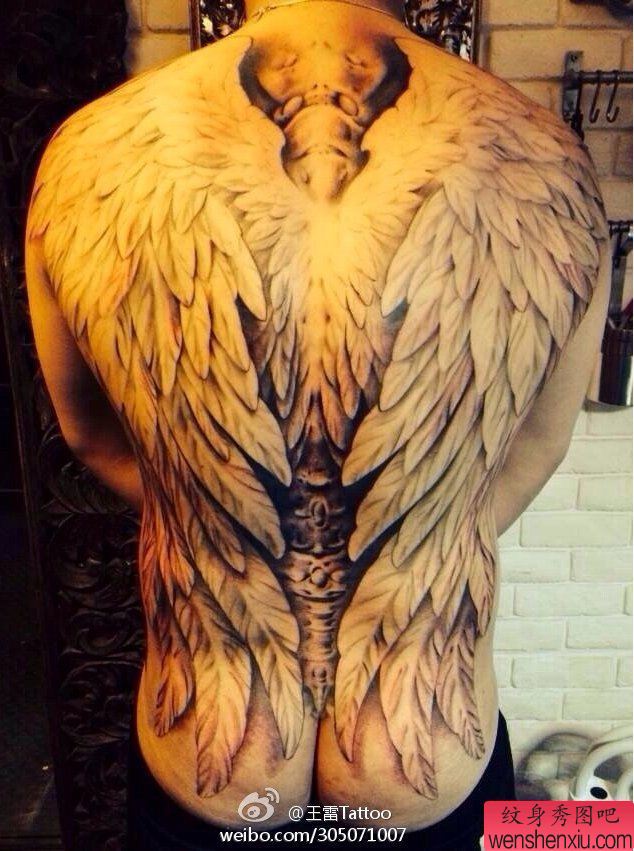 纹身秀图吧推荐一幅霸气的满背纹身图案